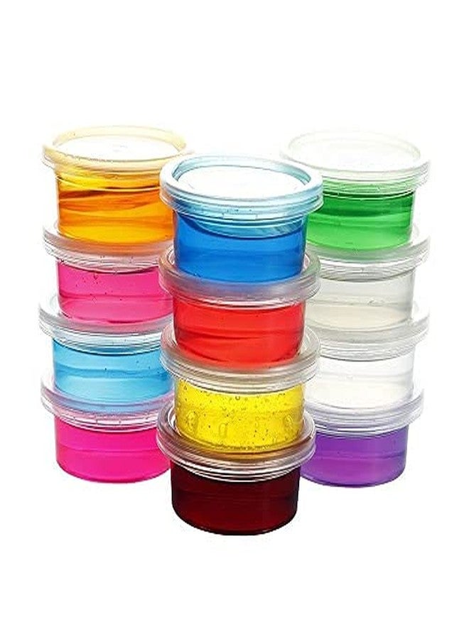 Firstly Traders DIY Slime Kit Combo Pack of 12 Assorted Colours Crystal Slime and Sculpting Tools Toy Gifts for Girls and Boys Kids Above Age 3+ Year Old - Image 1